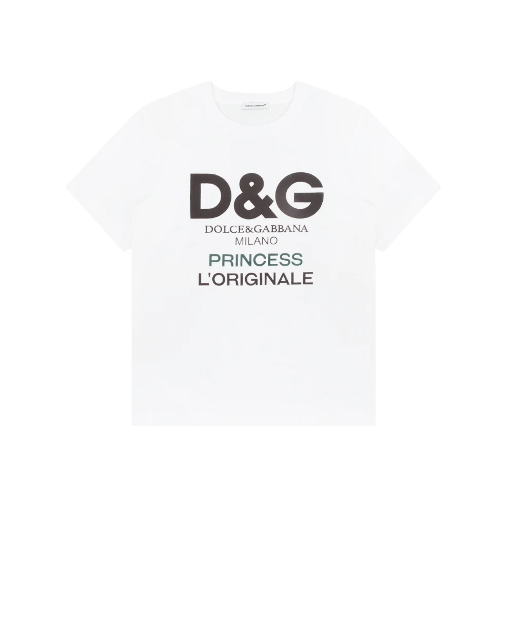 Детская футболка Dolce&Gabbana Kids L5JT7M-G7LYA-S, белый цвет • Купить в интернет-магазине Kameron