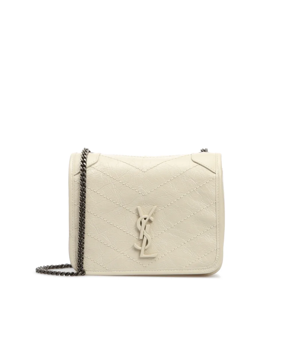 Кожаная сумка Niki Saint Laurent 583103-0EN04-, белый цвет • Купить в интернет-магазине Kameron