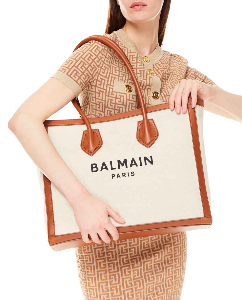 Сумка B-Army 42 Balmain XN1FC662TCFN, бежевый цвет • Купить в интернет-магазине Kameron