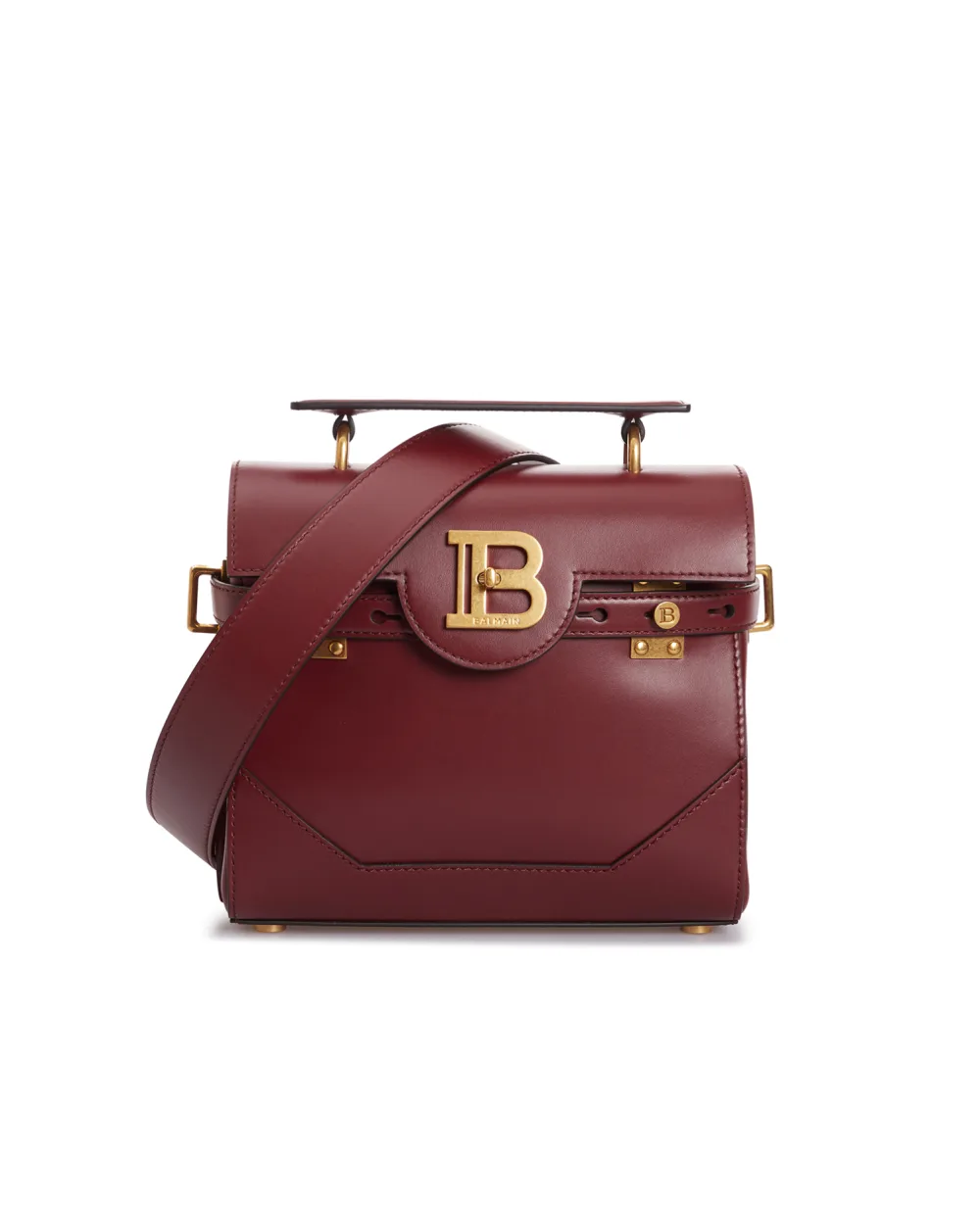 Кожаная сумка B-Buzz 23 Balmain BN1DB526LAVE, бордовый цвет • Купить в интернет-магазине Kameron