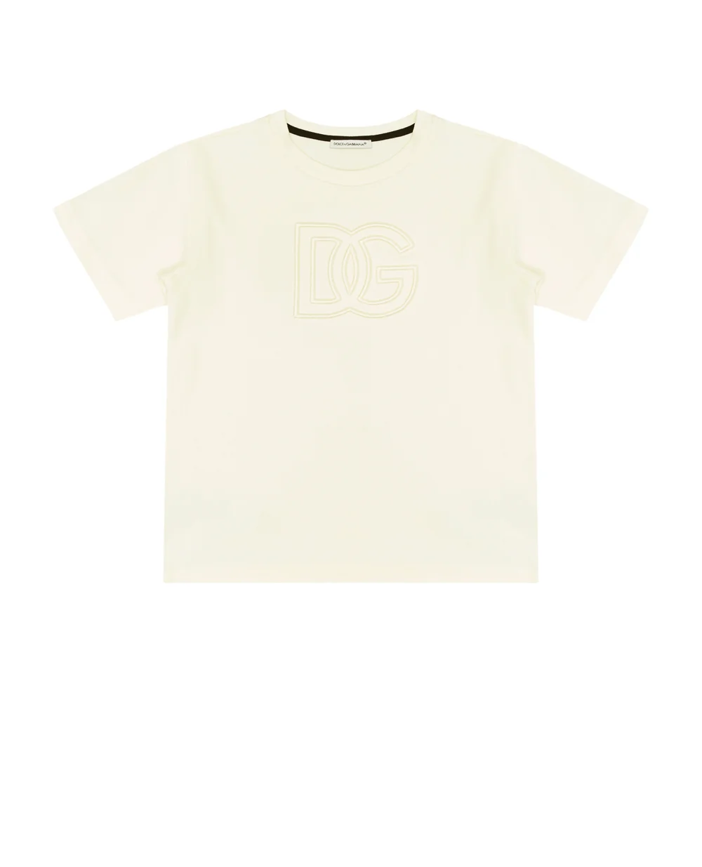 Футболка Dolce&Gabbana Kids L4JTDM-G7BYC-S, белый цвет • Купить в интернет-магазине Kameron