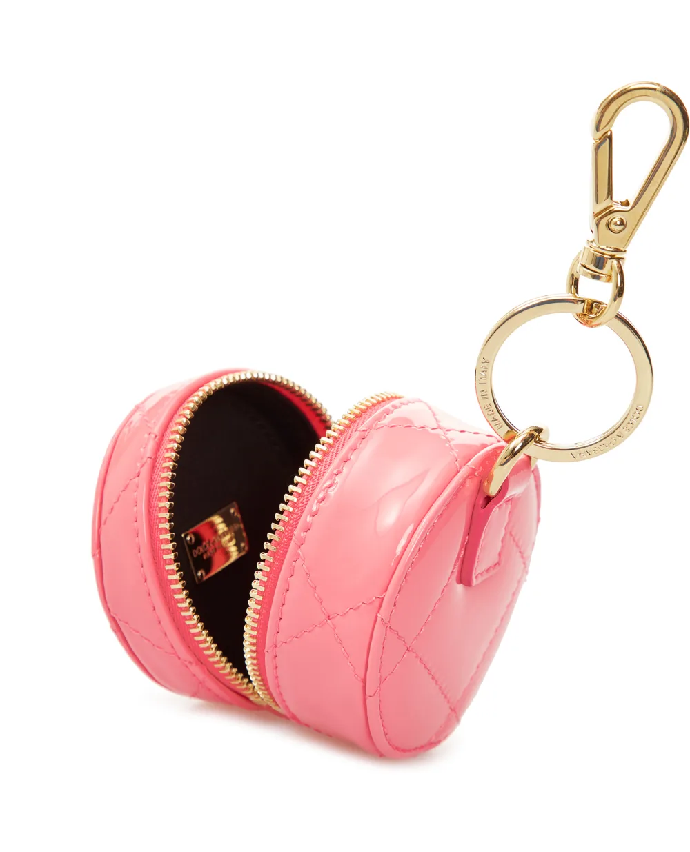 Кожаный брелок Dolce&Gabbana BI3086-AY065, розовый цвет • Купить в интернет-магазине Kameron