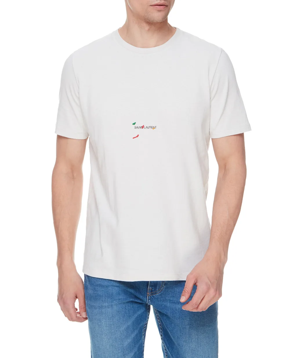 Футболка Saint Laurent 686186-Y36QP, белый цвет • Купить в интернет-магазине Kameron