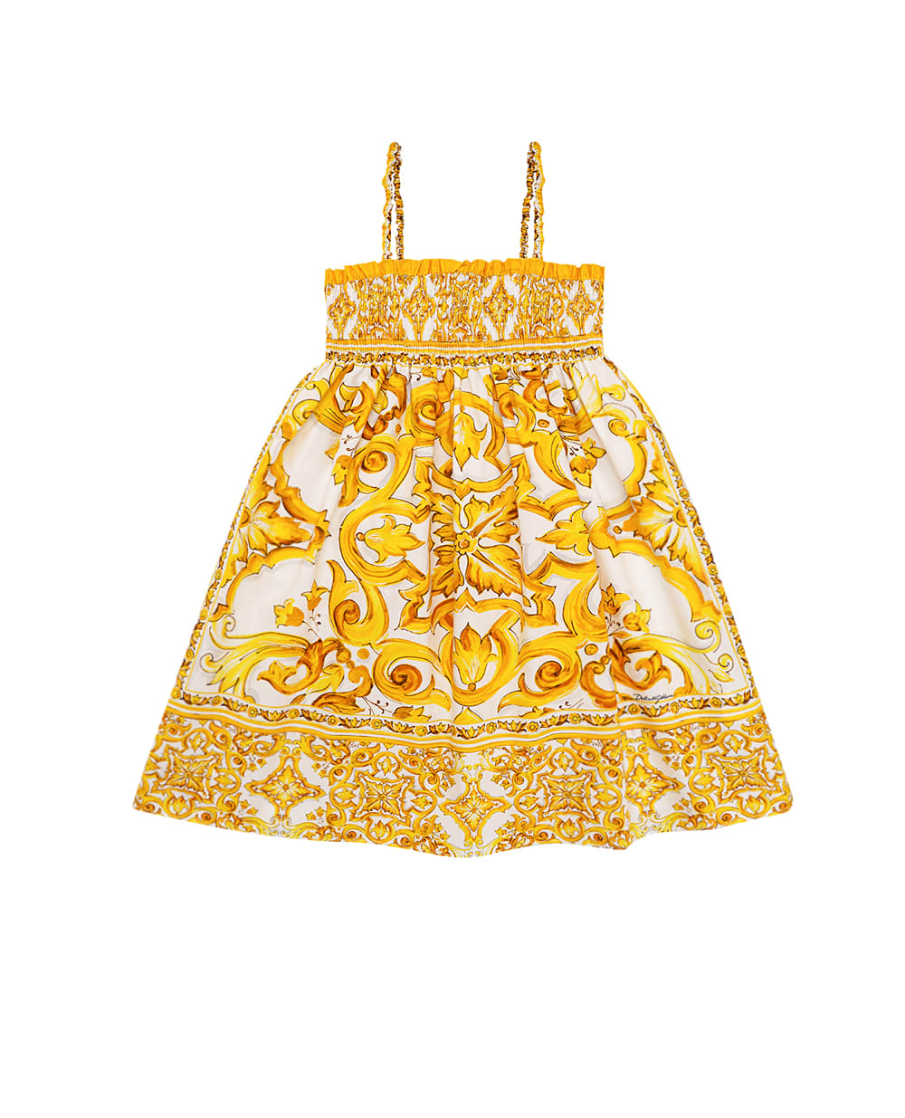 Детский сарафан Dolce&Gabbana Kids L53DM9-G7J6K-B, желтый цвет • Купить в интернет-магазине Kameron