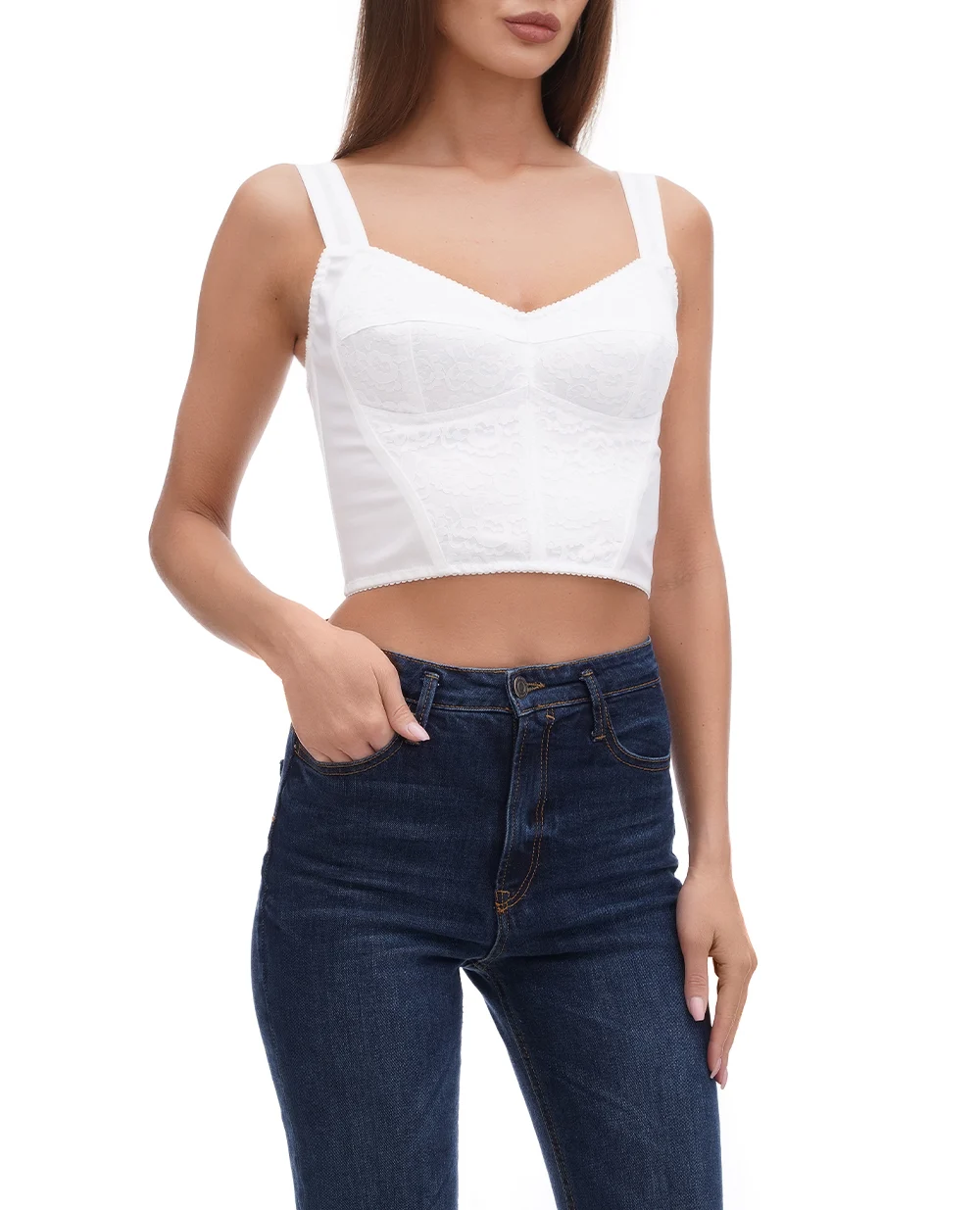 Бюстье Dolce&Gabbana F7T19T-G9798, белый цвет • Купить в интернет-магазине Kameron