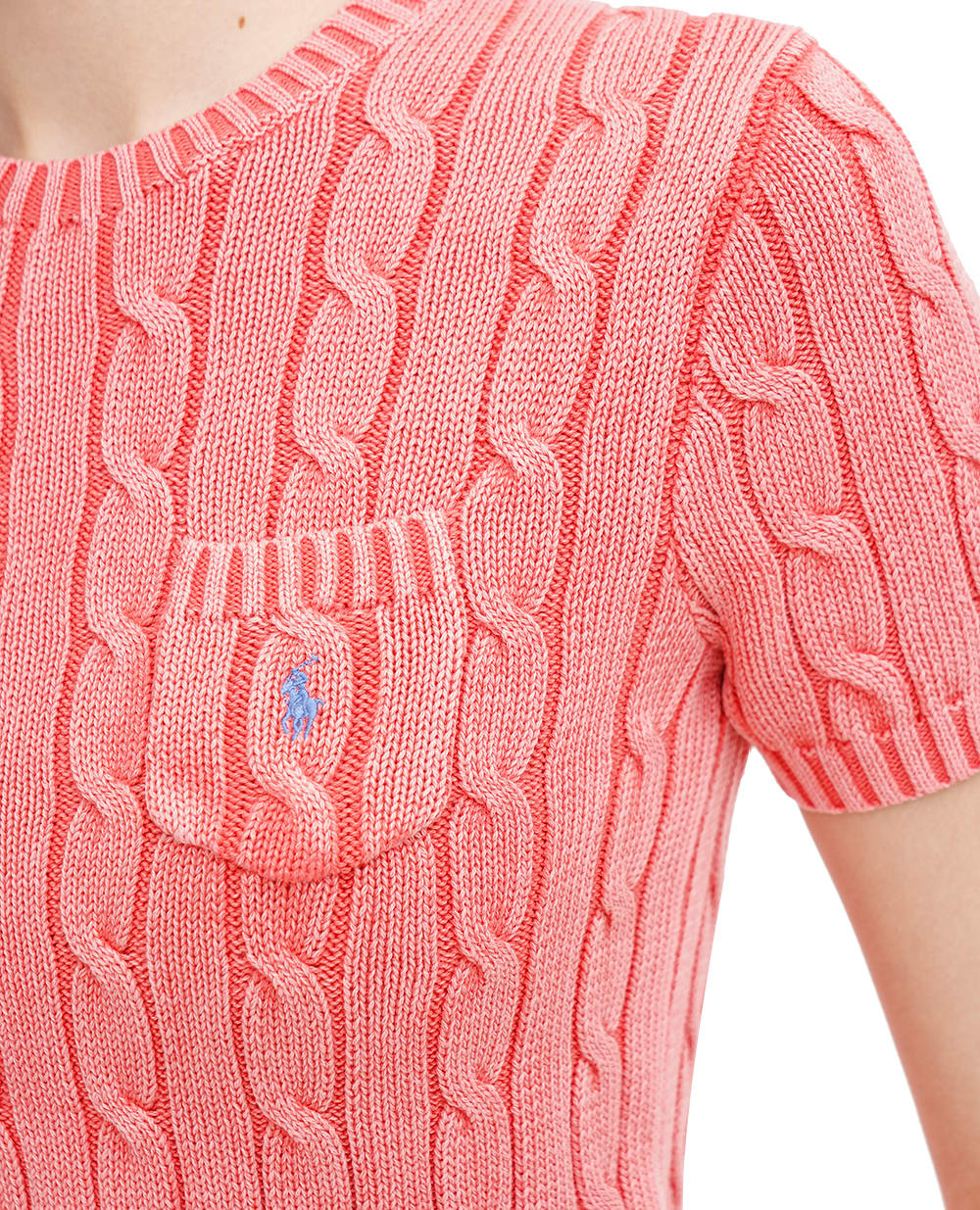 Джемпер с короткими рукавами Polo Ralph Lauren 211935306001, розовый цвет • Купить в интернет-магазине Kameron