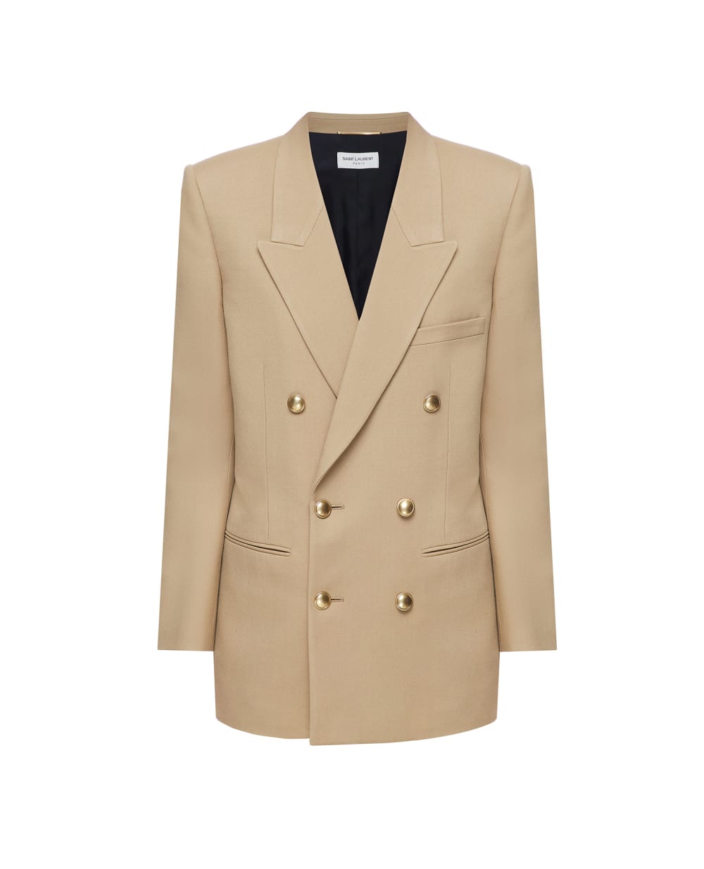 Шерстяной жакет Saint Laurent 648754-Y7B73, бежевый цвет • Купить в интернет-магазине Kameron