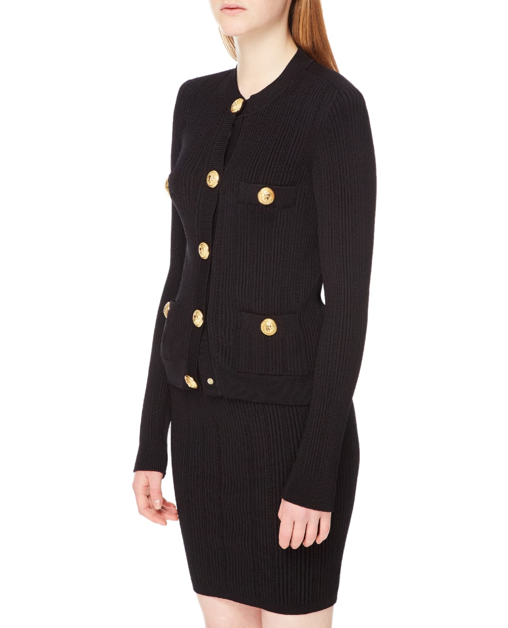 Кардиган Balmain YF1KL005KB39, черный цвет • Купить в интернет-магазине Kameron