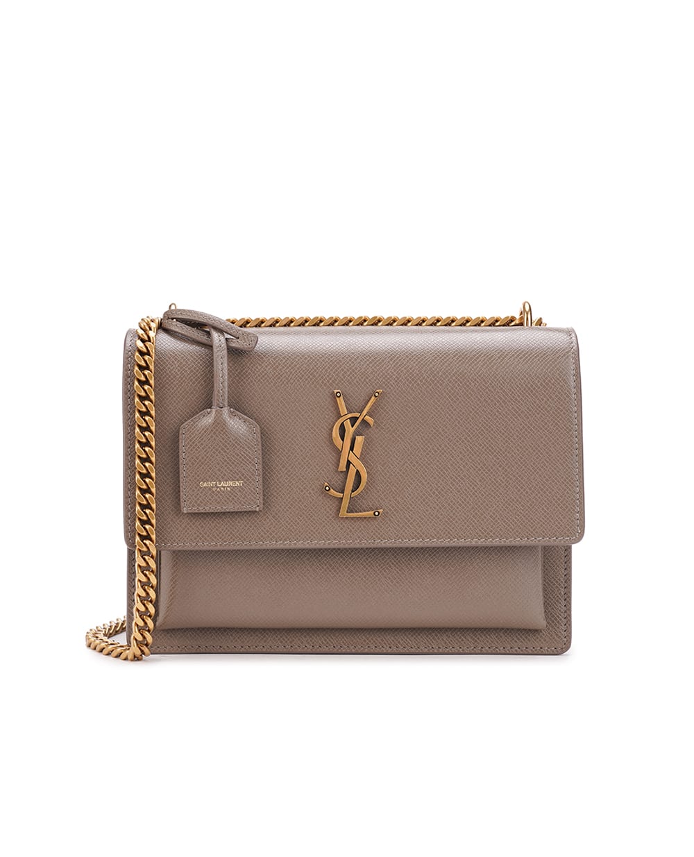 Кожаная сумка Sunset Medium Saint Laurent 442906-H3Z0W, бежевый цвет • Купить в интернет-магазине Kameron