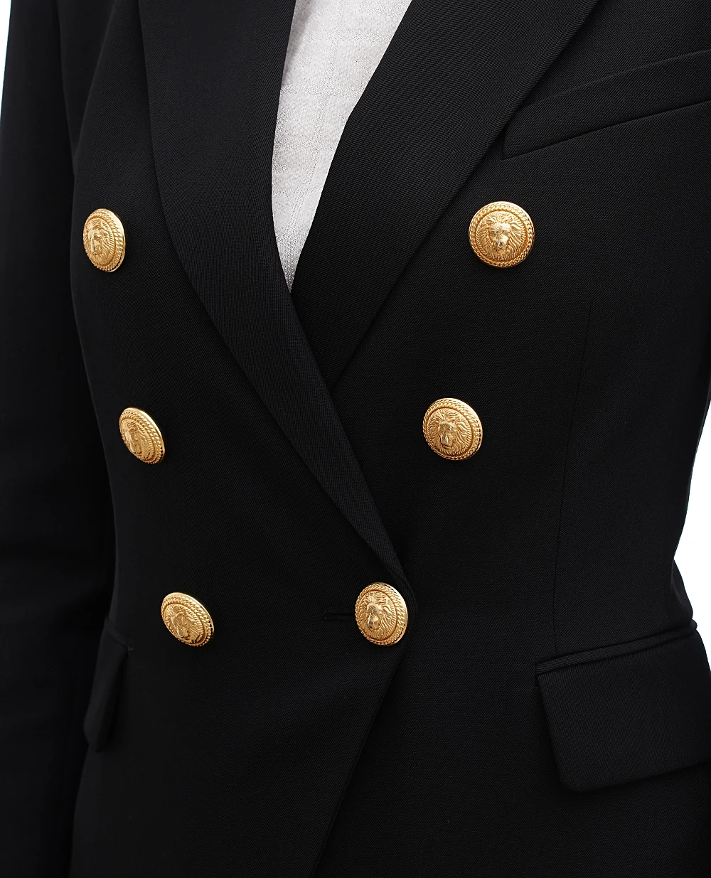 Вовняний жакет Balmain BF1SG008WC09, чорний колір • Купити в інтернет-магазині Kameron