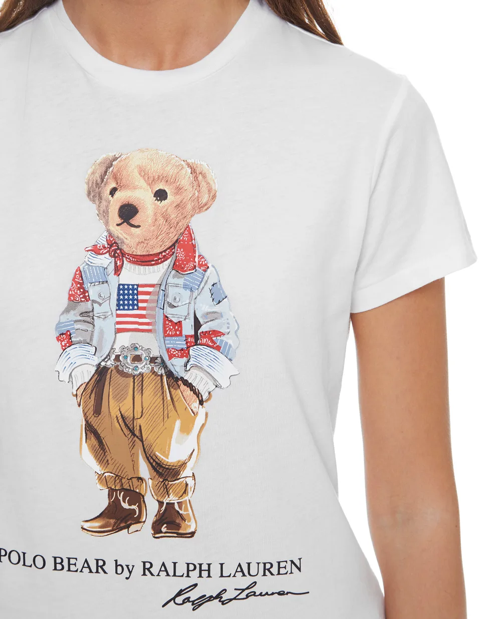 Футболка Polo Ralph Lauren 211843279001, белый цвет • Купить в интернет-магазине Kameron