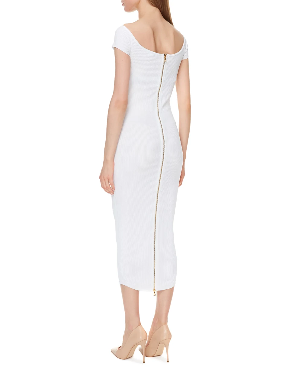 Платье Balmain VF0RK000K211, белый цвет • Купить в интернет-магазине Kameron
