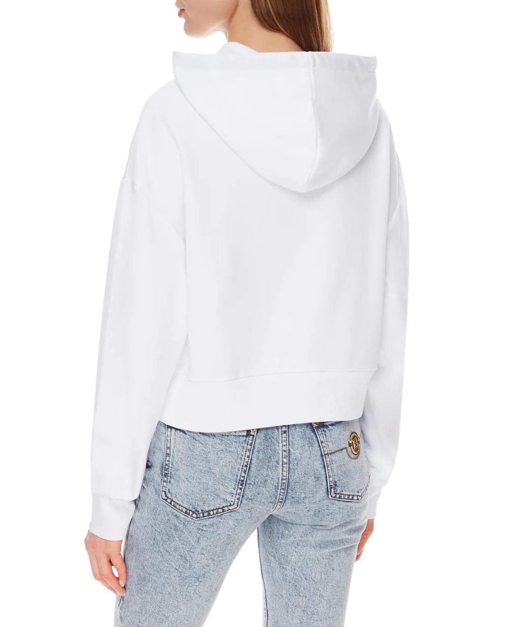 Худи Balmain VF13792B015, белый цвет • Купить в интернет-магазине Kameron