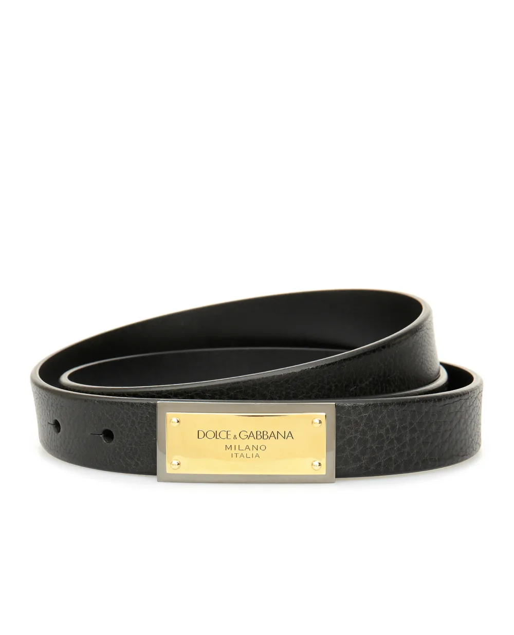 Кожаный ремень Dolce&Gabbana BC4591-AV480, черный цвет • Купить в интернет-магазине Kameron