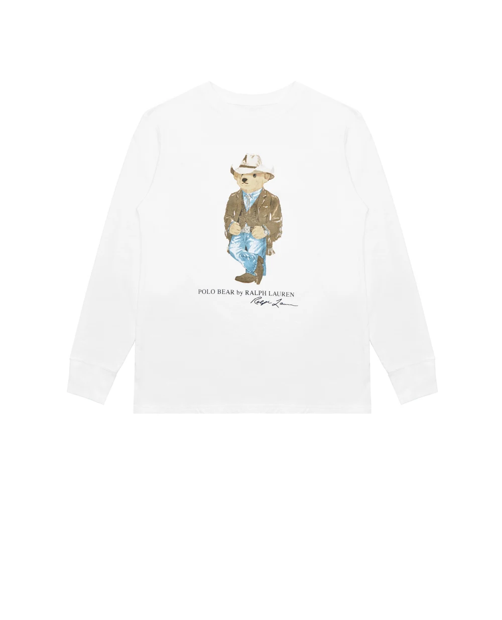 Детский лонгслив Polo Bear Polo Ralph Lauren Kids 323858885001, белый цвет • Купить в интернет-магазине Kameron