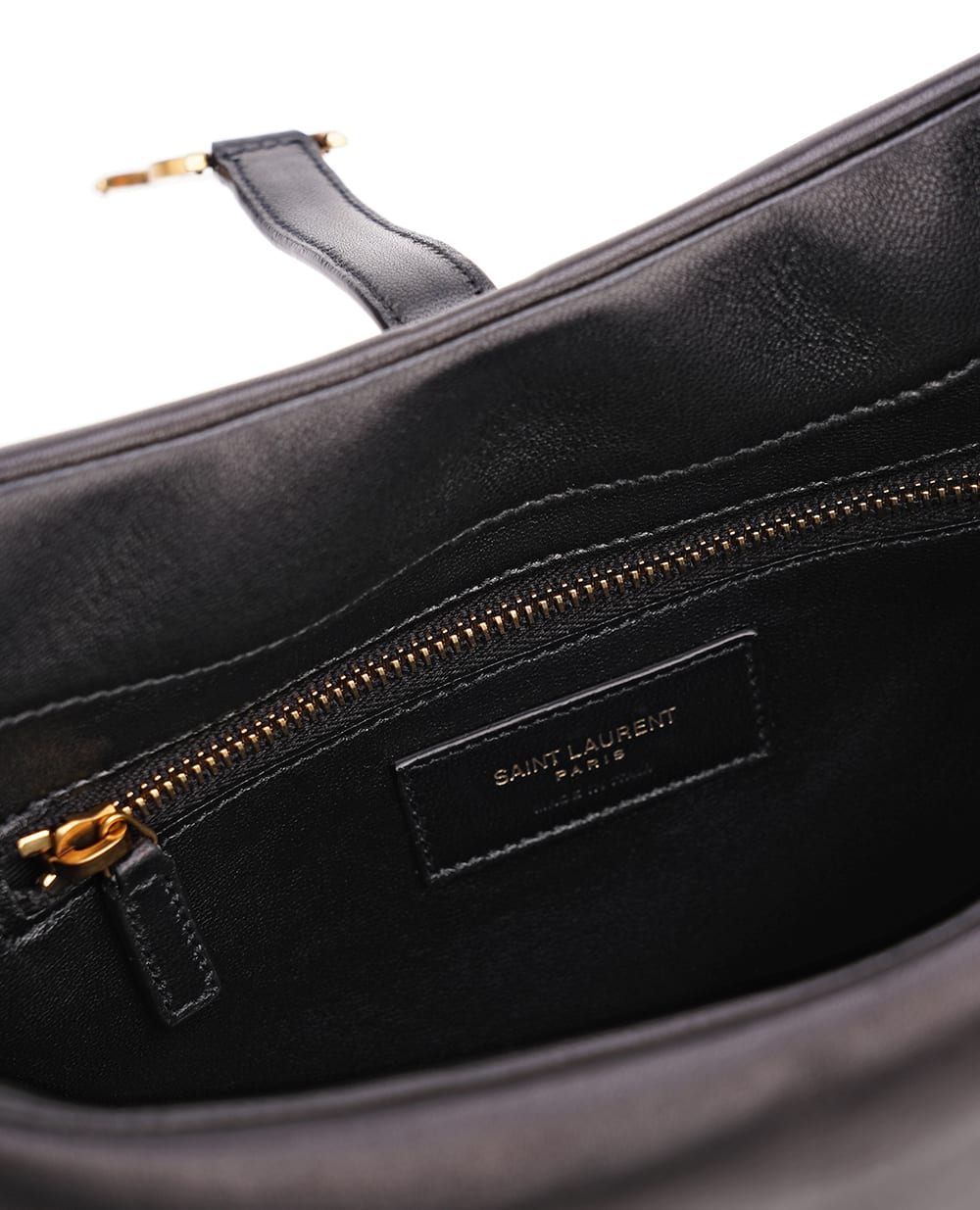 Кожаная сумка Le 5 À 7 Supple Small Saint Laurent 763480-AACX7, черный цвет • Купить в интернет-магазине Kameron