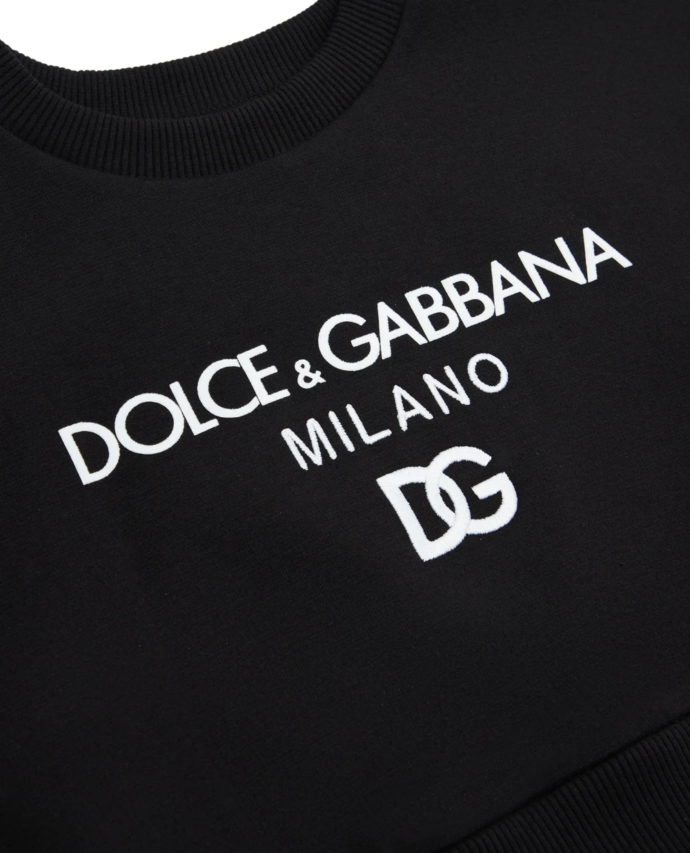 Детский свитшот Dolce&Gabbana Kids L5JW8S-G7I0J-B, черный цвет • Купить в интернет-магазине Kameron