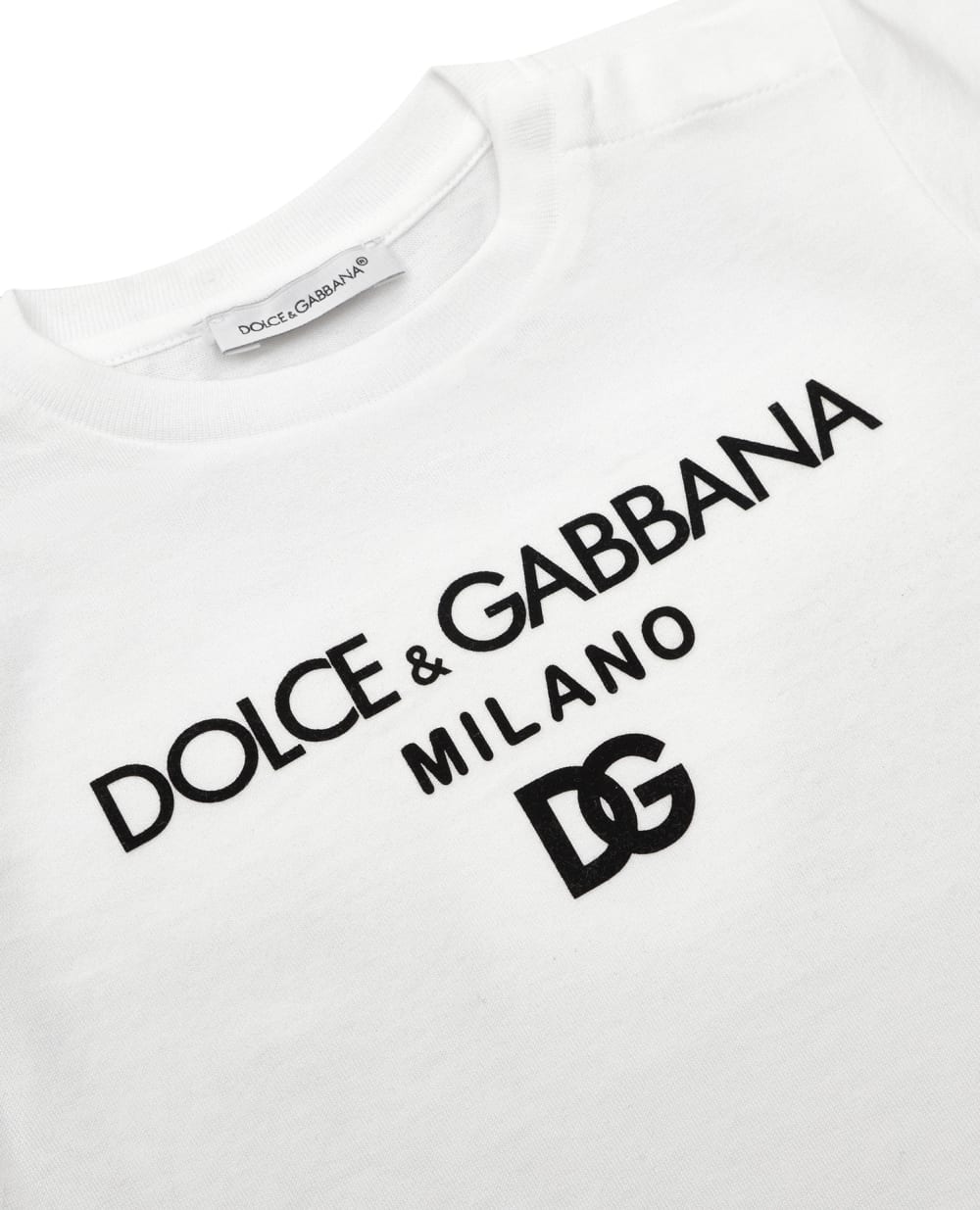 Детская футболка Dolce&Gabbana Kids L1JTEY-G7CD8, белый цвет • Купить в интернет-магазине Kameron