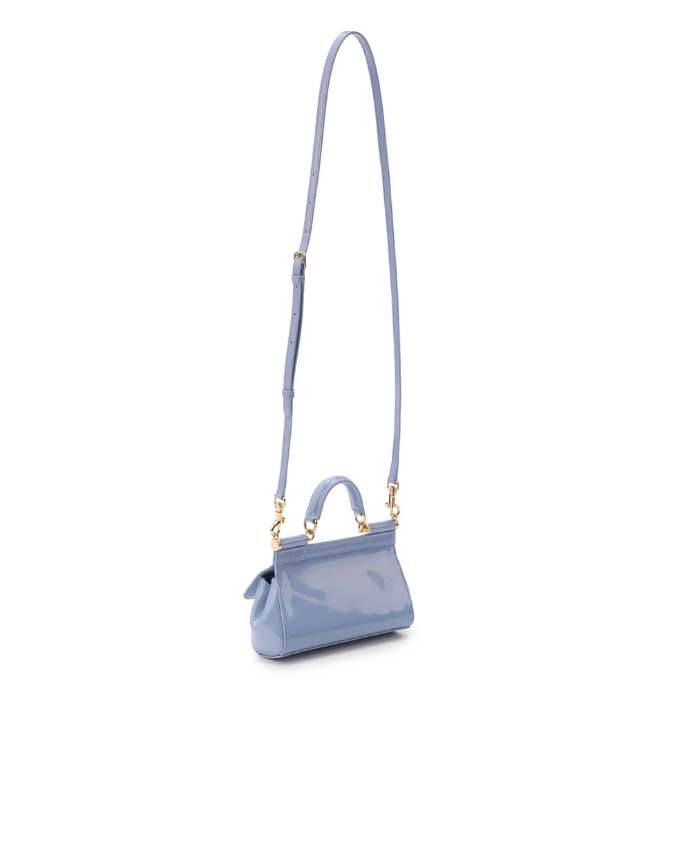 Кожаная сумка Sicily Small Dolce&Gabbana BB7116-A1037, голубой цвет • Купить в интернет-магазине Kameron