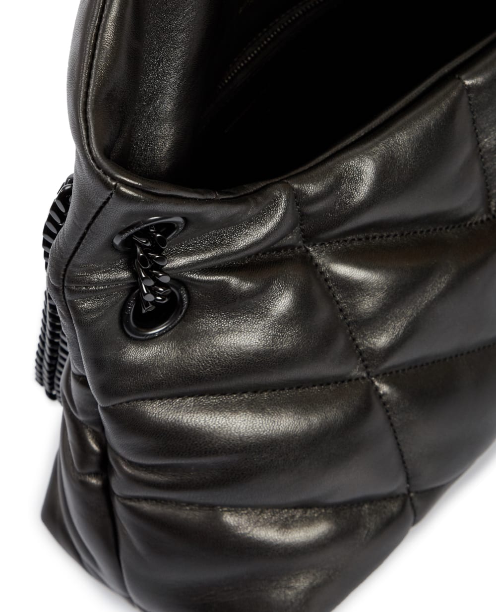Кожаная сумка Loulou Puffe Saint Laurent 577476-1EL08, черный цвет • Купить в интернет-магазине Kameron