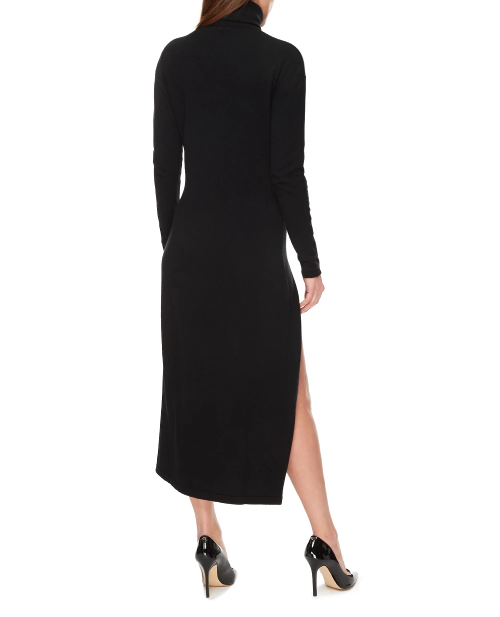 Кашемировое платье Saint Laurent 712841-YALL2, черный цвет • Купить в интернет-магазине Kameron