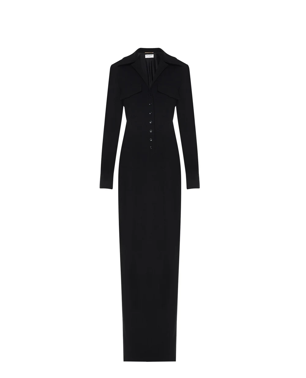 Шерстяное платье Saint Laurent 703906-Y024K, черный цвет • Купить в интернет-магазине Kameron