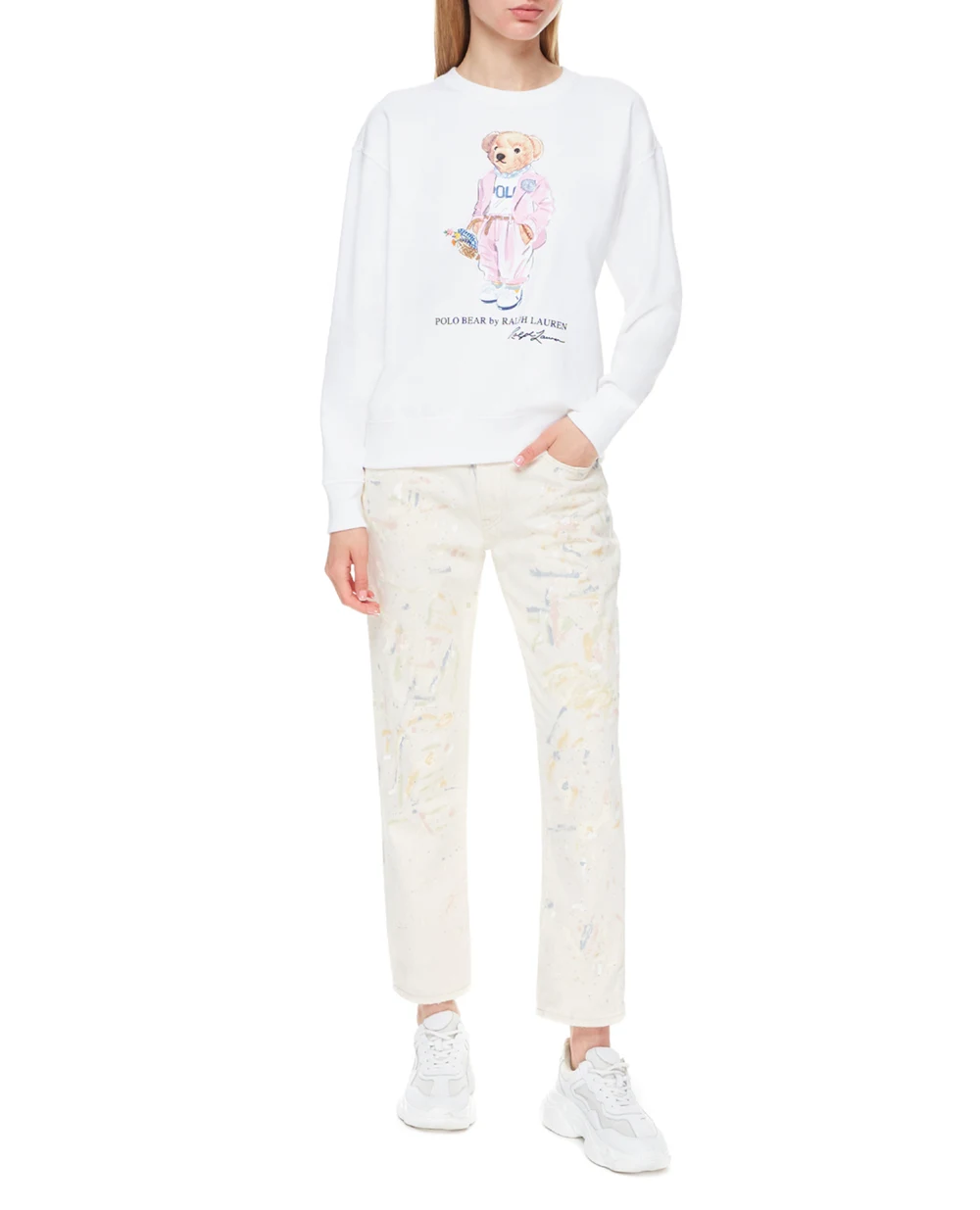 Свитшот Polo Ralph Lauren 211838099001, белый цвет • Купить в интернет-магазине Kameron