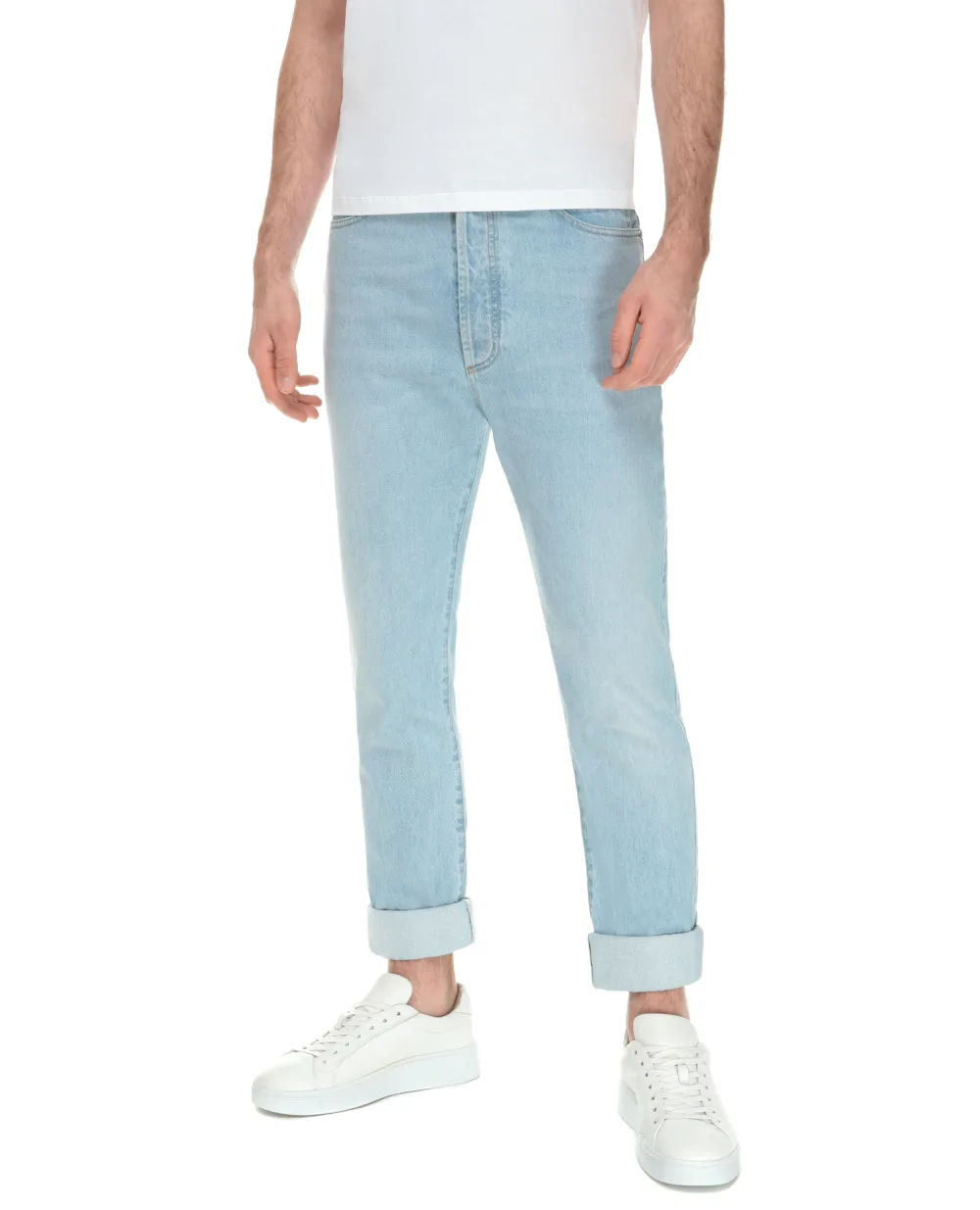 Джинсы Balmain VH1MM000119D, голубой цвет • Купить в интернет-магазине Kameron
