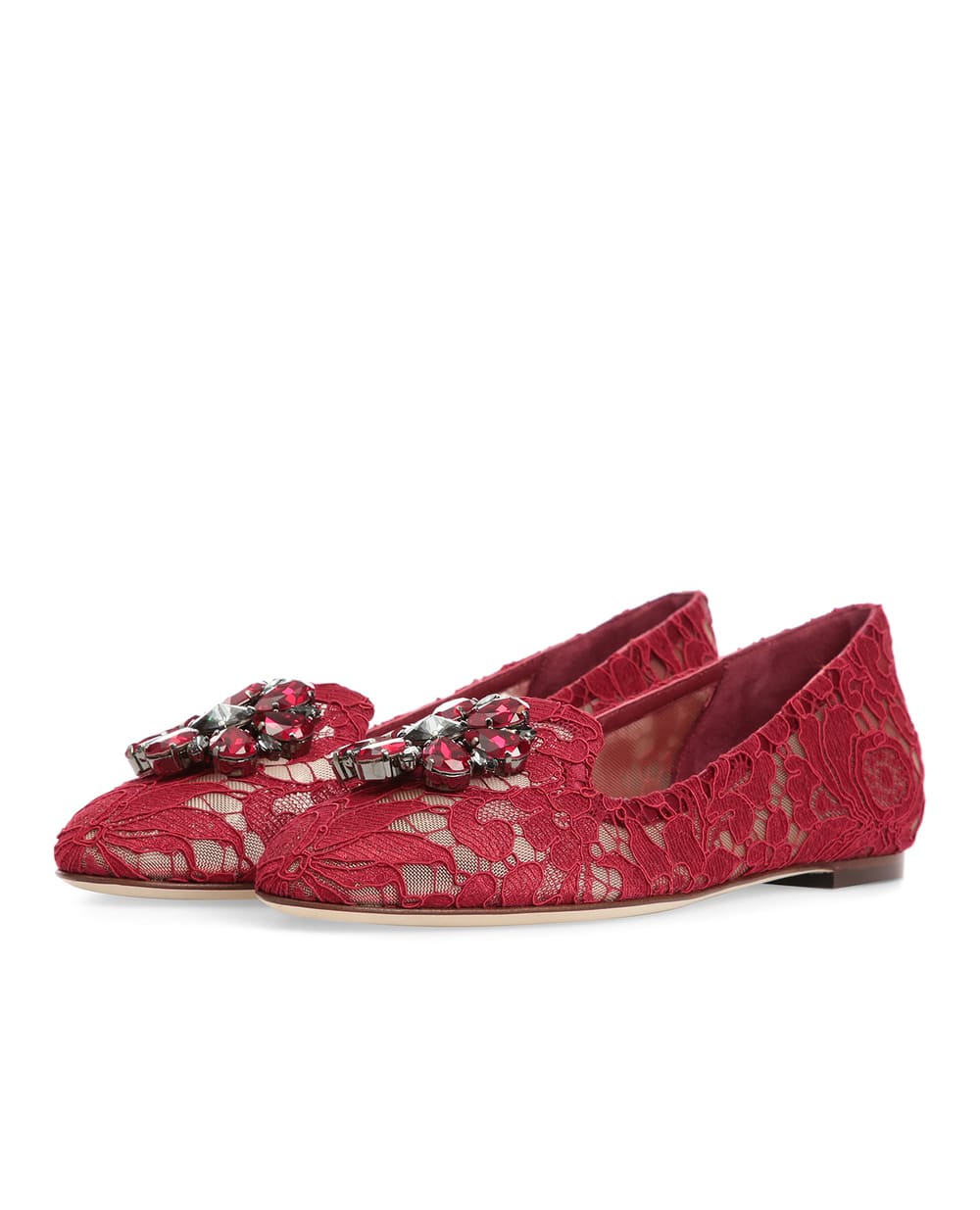Кружевные слиперы Rainbow Dolce&Gabbana CP0010-AL198, бордовый цвет • Купить в интернет-магазине Kameron