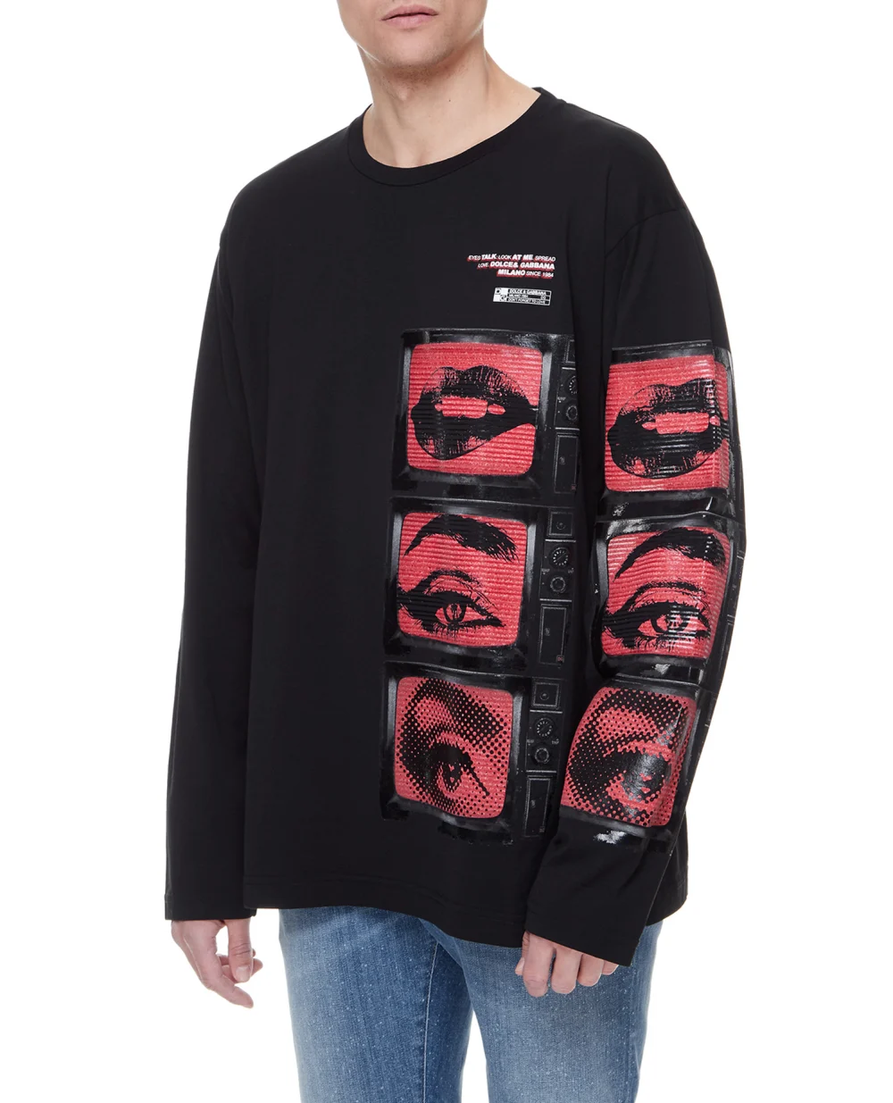 Лонгслив Dolce&Gabbana G8NV8T-FU7EQ, черный цвет • Купить в интернет-магазине Kameron