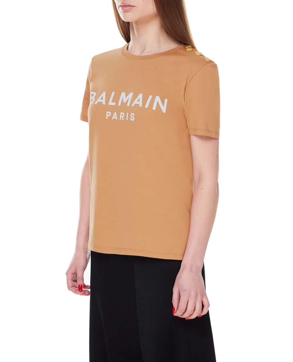 Футболка Balmain AF0EF005BB02, бежевый цвет • Купить в интернет-магазине Kameron