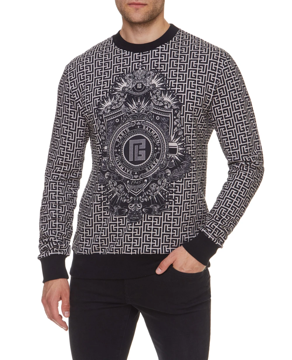 Свитшот Balmain WH1JQ040G072, разноцветный цвет • Купить в интернет-магазине Kameron