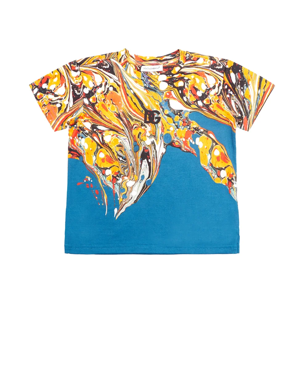Футболка Dolce&Gabbana Kids L1JTDH-G7BUU, разноцветный цвет • Купить в интернет-магазине Kameron