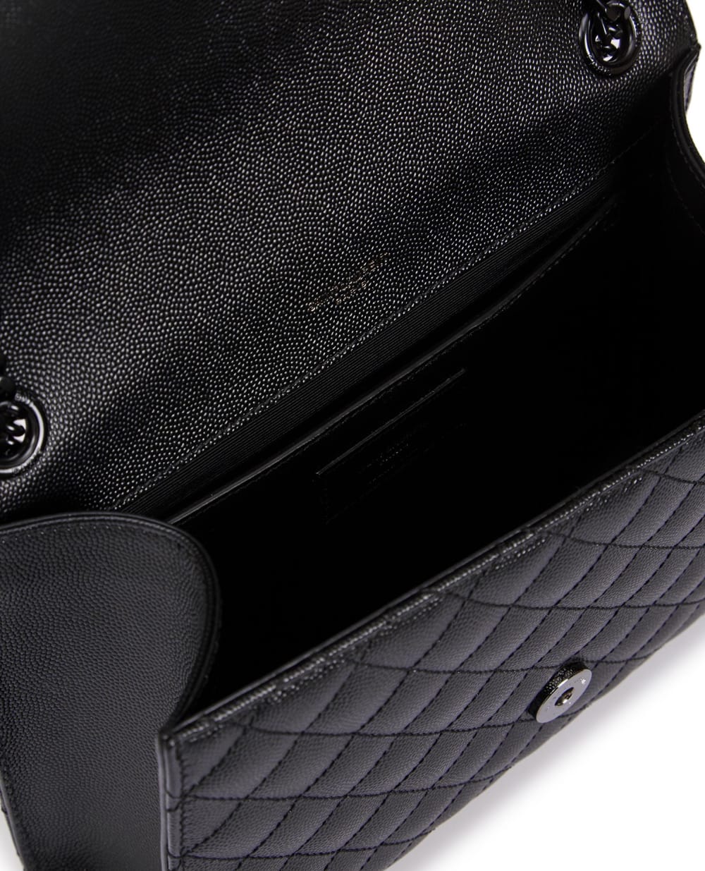 Кожаная сумка Envelope Saint Laurent 600185-BOW98, черный цвет • Купить в интернет-магазине Kameron
