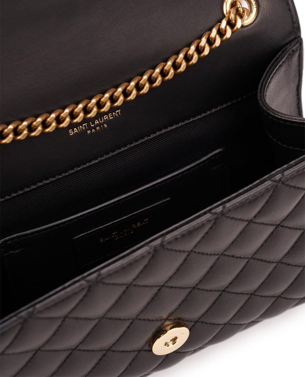 Кожаная сумка Envelope Small Saint Laurent 600195-AABZO, черный цвет • Купить в интернет-магазине Kameron