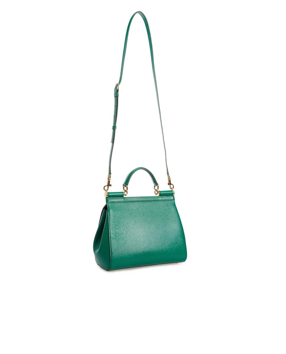 Кожаная сумка Sicily Large Dolce&Gabbana BB6002-A1001, зеленый цвет • Купить в интернет-магазине Kameron