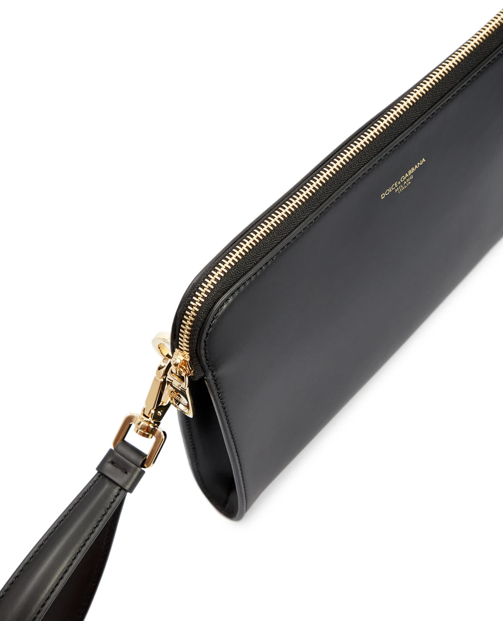 Кожаная борсетта Dolce&Gabbana BM1751-AC954, черный цвет • Купить в интернет-магазине Kameron