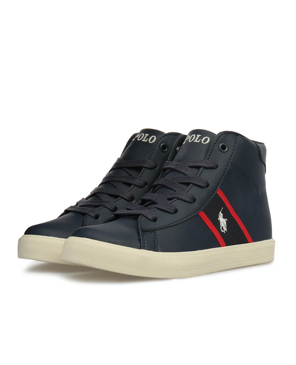 Детские хайтопы Polo Ralph Lauren Kids 101143-J, синий цвет • Купить в интернет-магазине Kameron