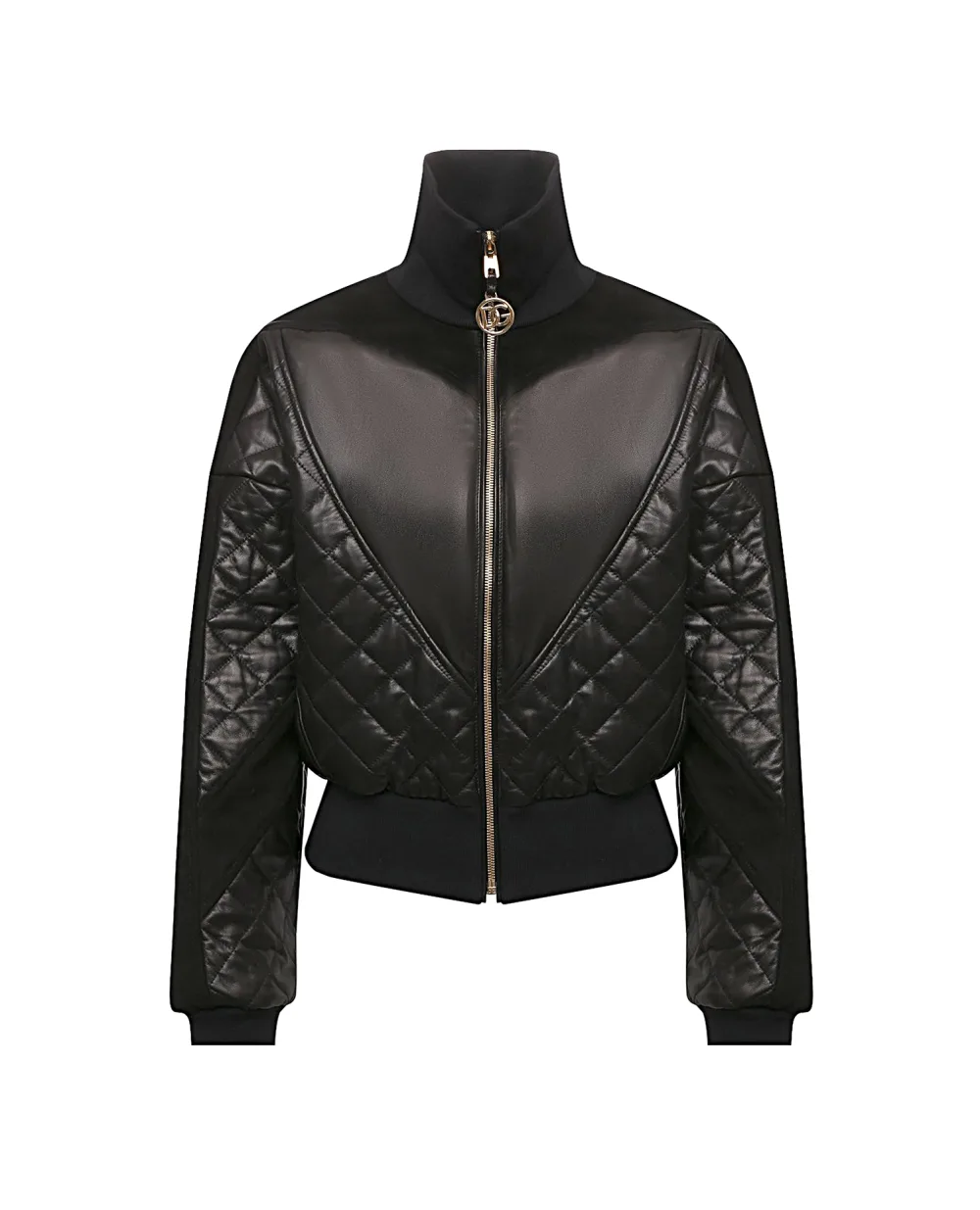 Кожаная куртка Dolce&Gabbana F9I90L-HULMY, черный цвет • Купить в интернет-магазине Kameron