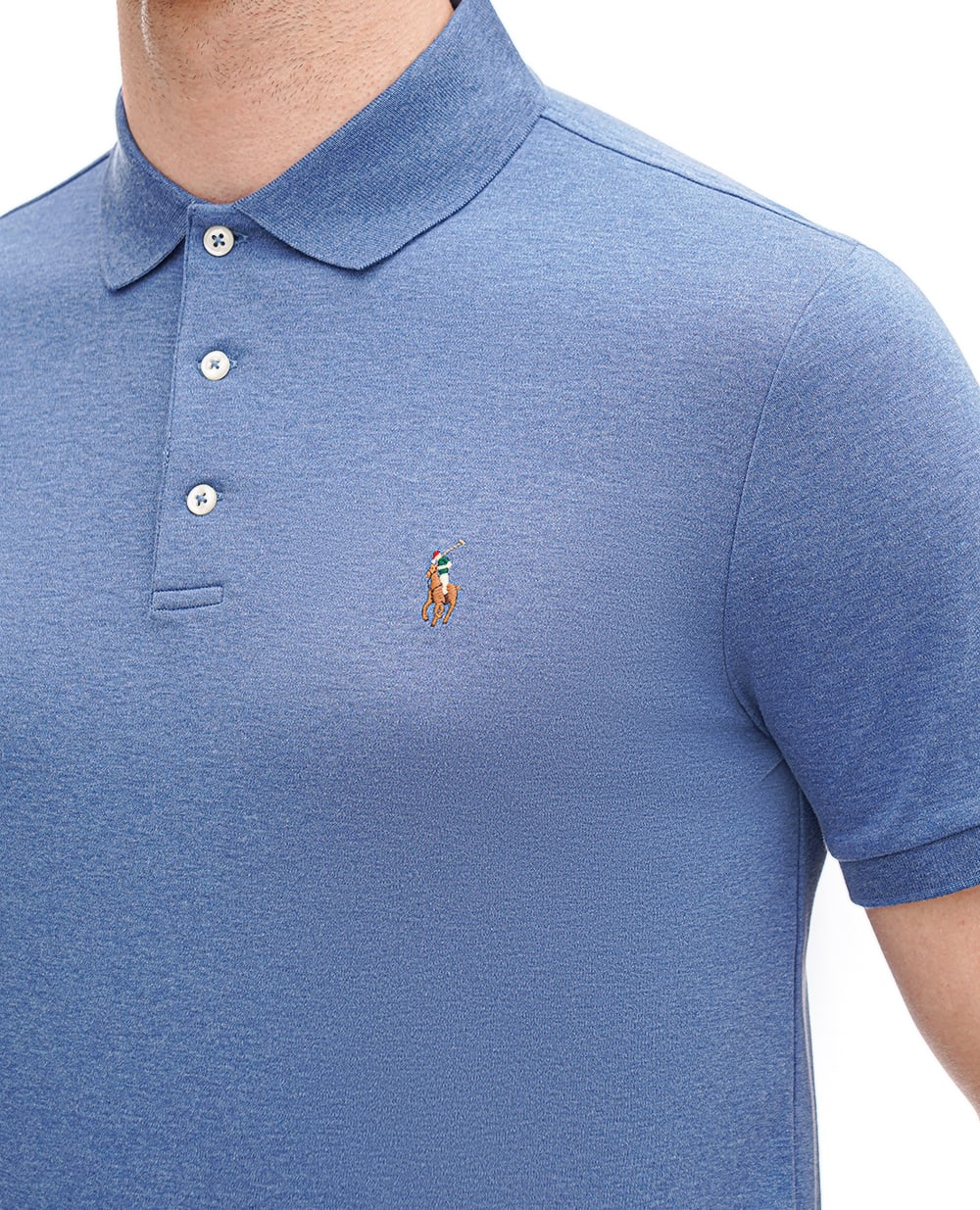 Поло Interlock Polo Ralph Lauren 710704319139, синий цвет • Купить в интернет-магазине Kameron
