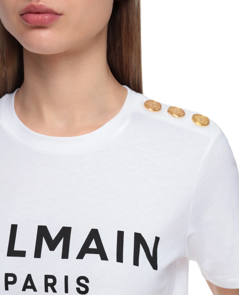 Футболка Balmain VF11350B001, белый цвет • Купить в интернет-магазине Kameron