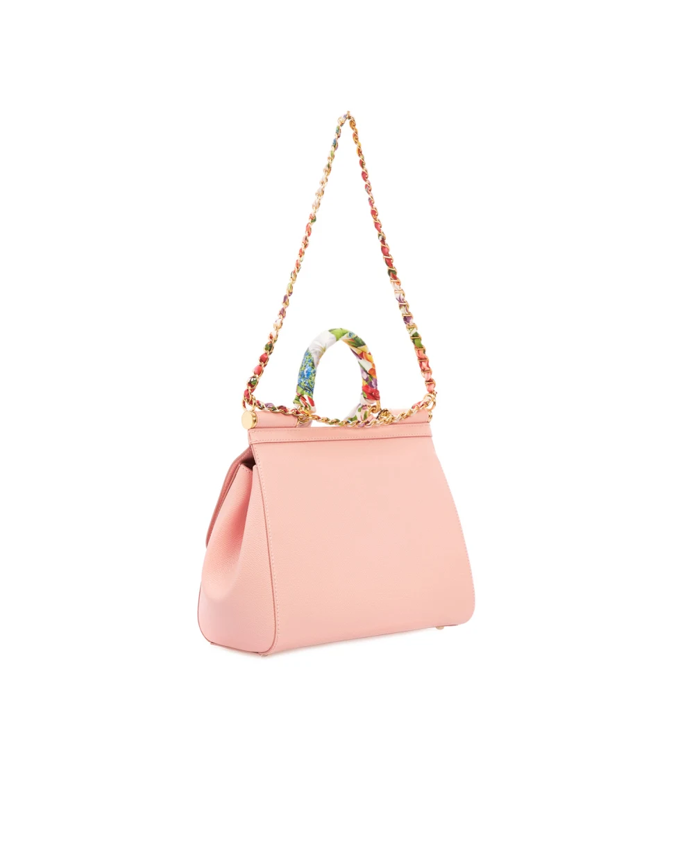 Кожаная сумка Sicily Dolce&Gabbana BB6002-AY153, розовый цвет • Купить в интернет-магазине Kameron