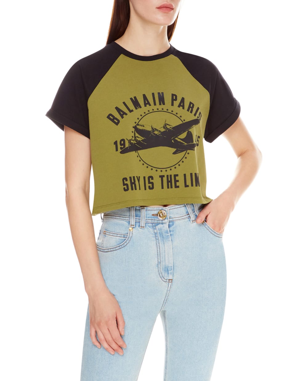 Футболка Balmain WF0EE006G107, зеленый цвет • Купить в интернет-магазине Kameron