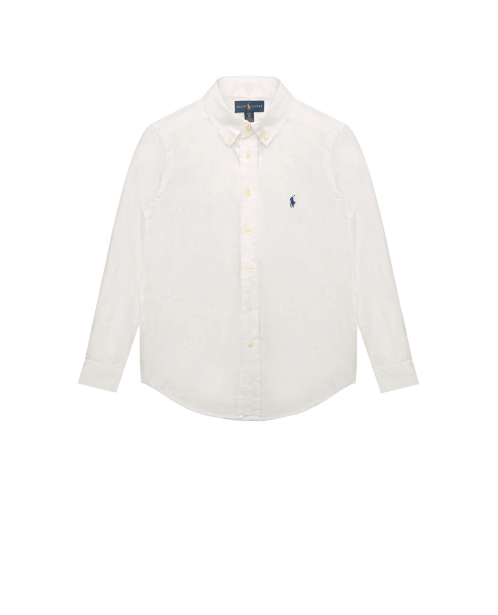 Детская льняная рубашка Polo Ralph Lauren Kids 323865270005, белый цвет • Купить в интернет-магазине Kameron