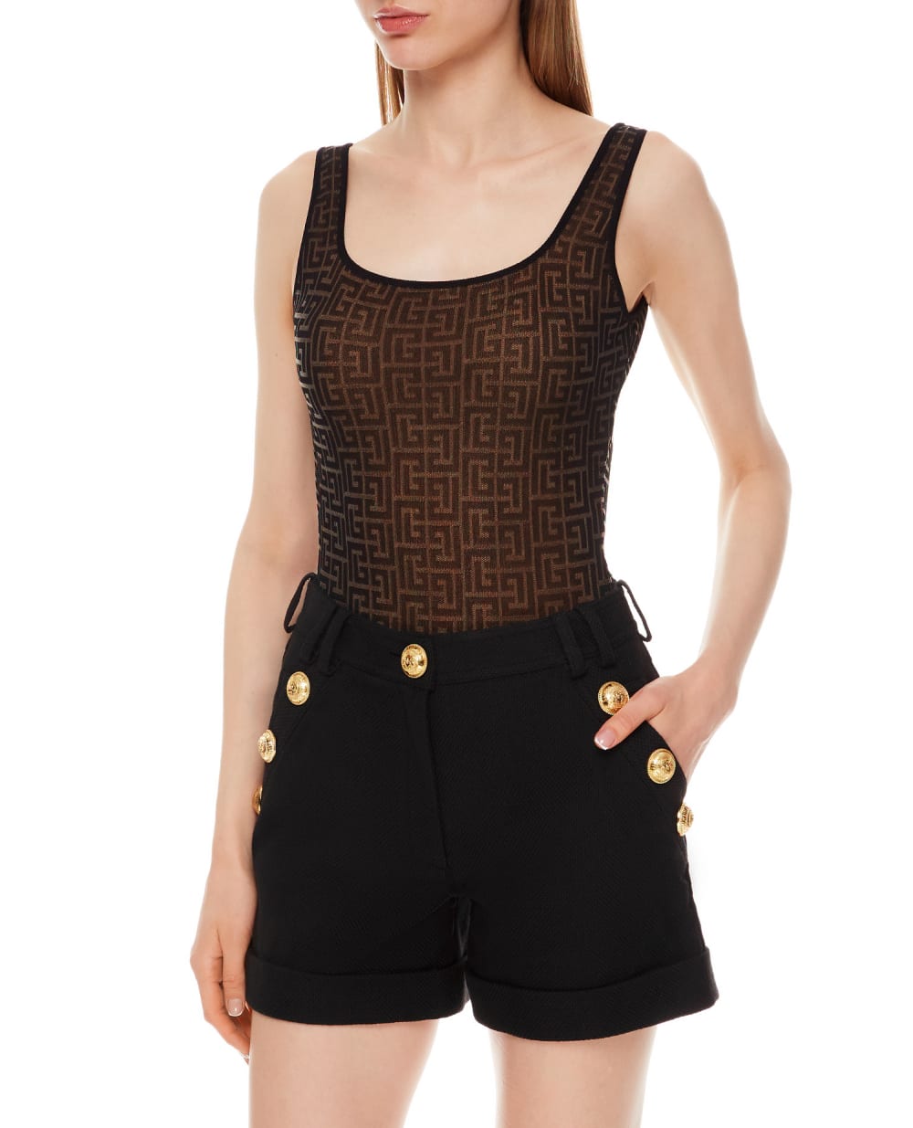Боди Balmain VF0BA025K249, черный цвет • Купить в интернет-магазине Kameron