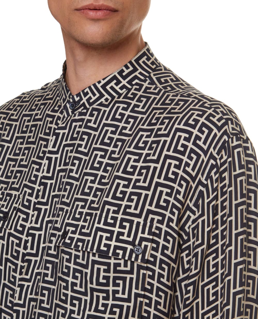 Рубашка Balmain VH0HU006I684, черный цвет • Купить в интернет-магазине Kameron