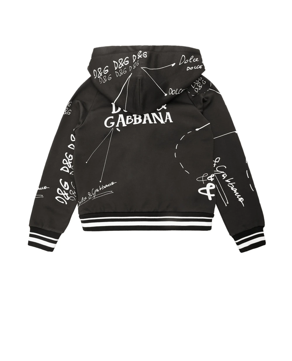 Худи Dolce&Gabbana Kids L5JW2R-G7XBP-S, черный цвет • Купить в интернет-магазине Kameron