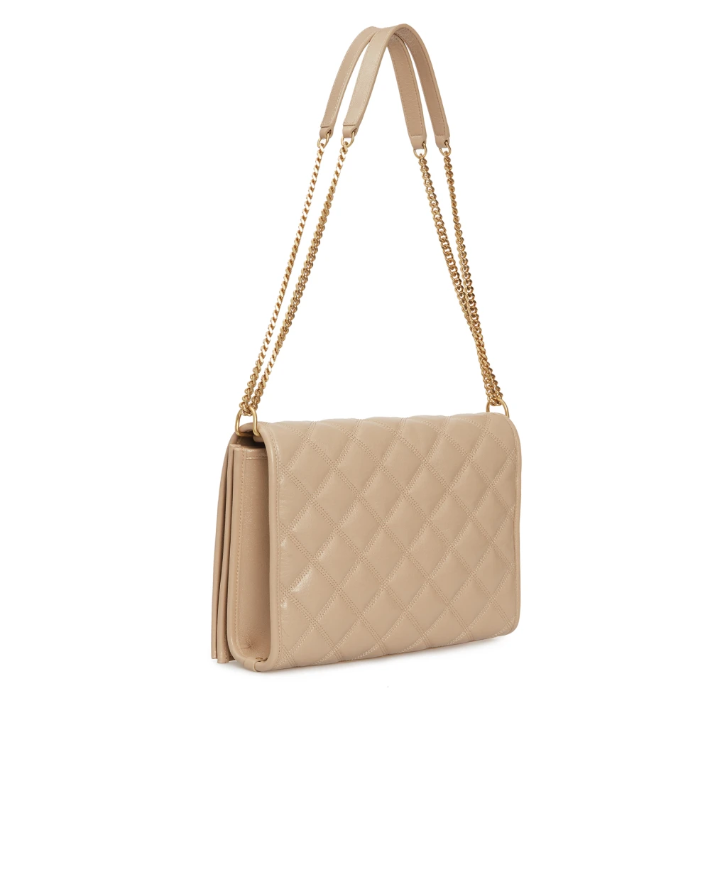 Кожаная сумка Becky Saint Laurent 650770-1D319, бежевый цвет • Купить в интернет-магазине Kameron