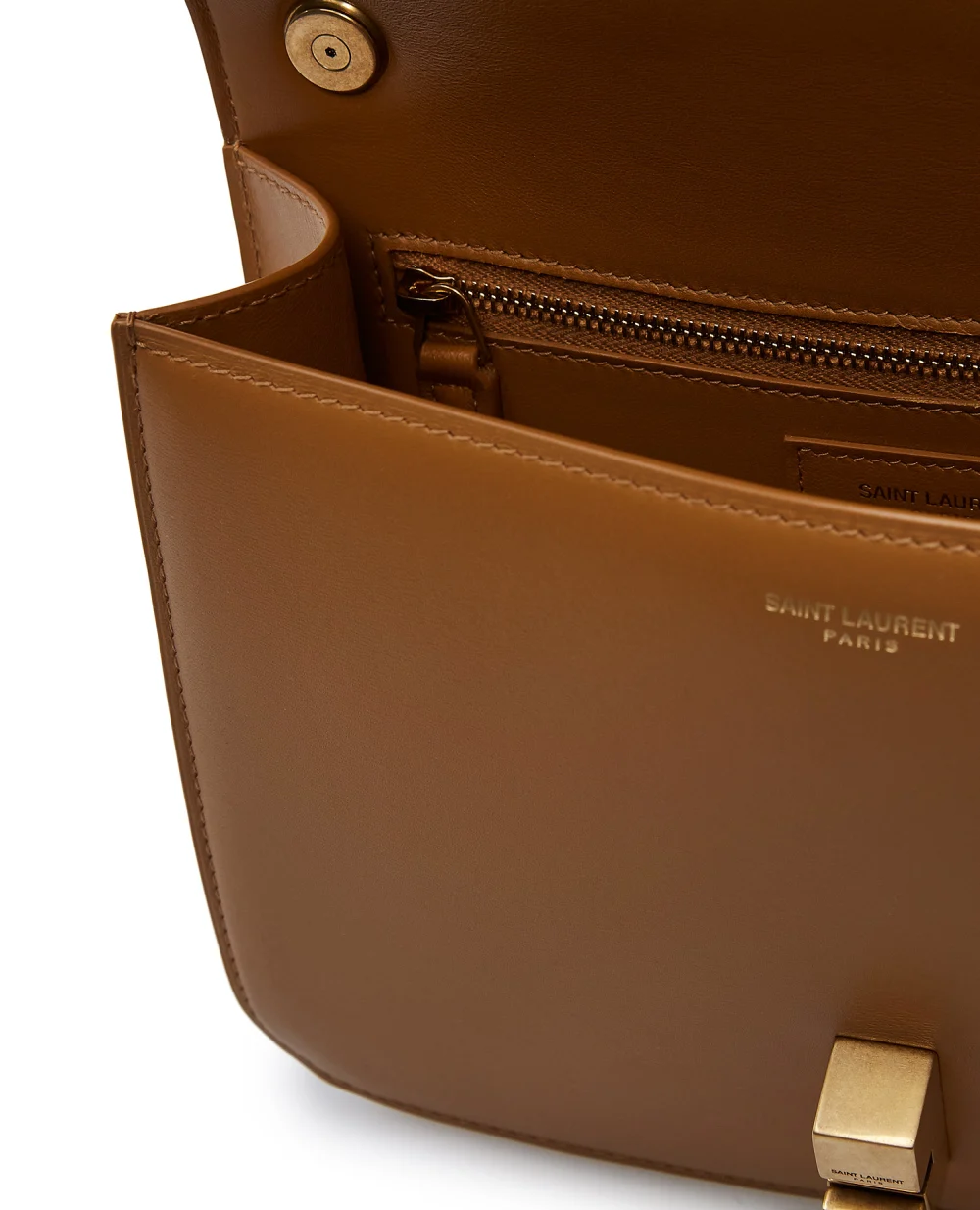 Кожаная сумка Carré Saint Laurent 633214-1YF0W, рыжий цвет • Купить в интернет-магазине Kameron