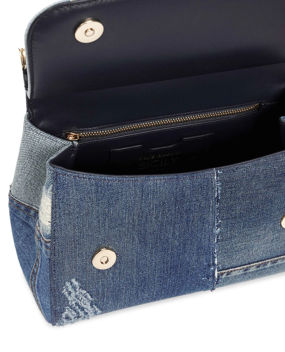 Сумка Sicily Medium Dolce&Gabbana BB6002-AO621, синий цвет • Купить в интернет-магазине Kameron